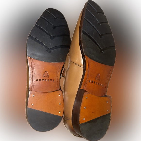 Azyrrha mens dress shoes penny loafers slip on formal size 9 leather NEW - Picture 6 of 6